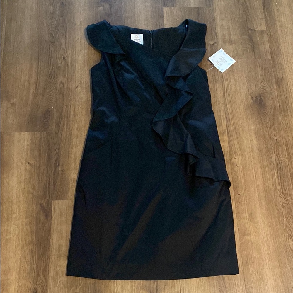 Black Sleeveless Ruffle Dress